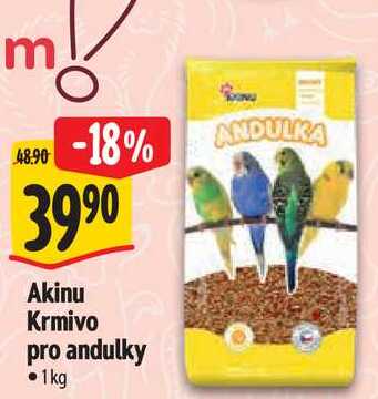 Akinu Krmivo pro andulky 1kg 