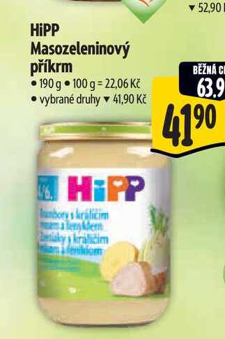 HiPP Masozeleninový příkrm 190 g 