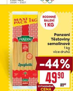 Panzani Těstoviny semolinové 1kg