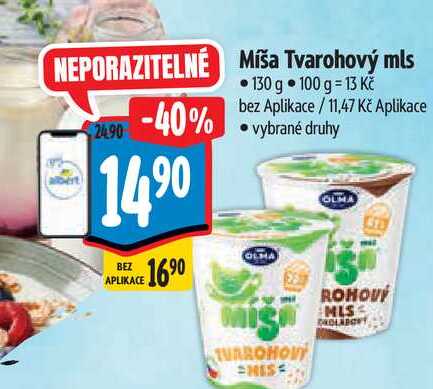 Miša Tvarohový mls 130 g