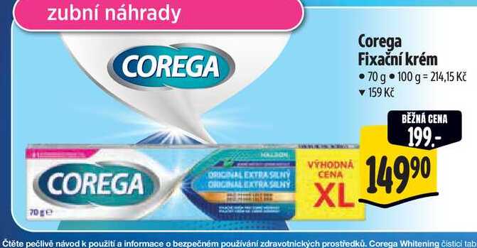 Corega Fixační krém 70 g 