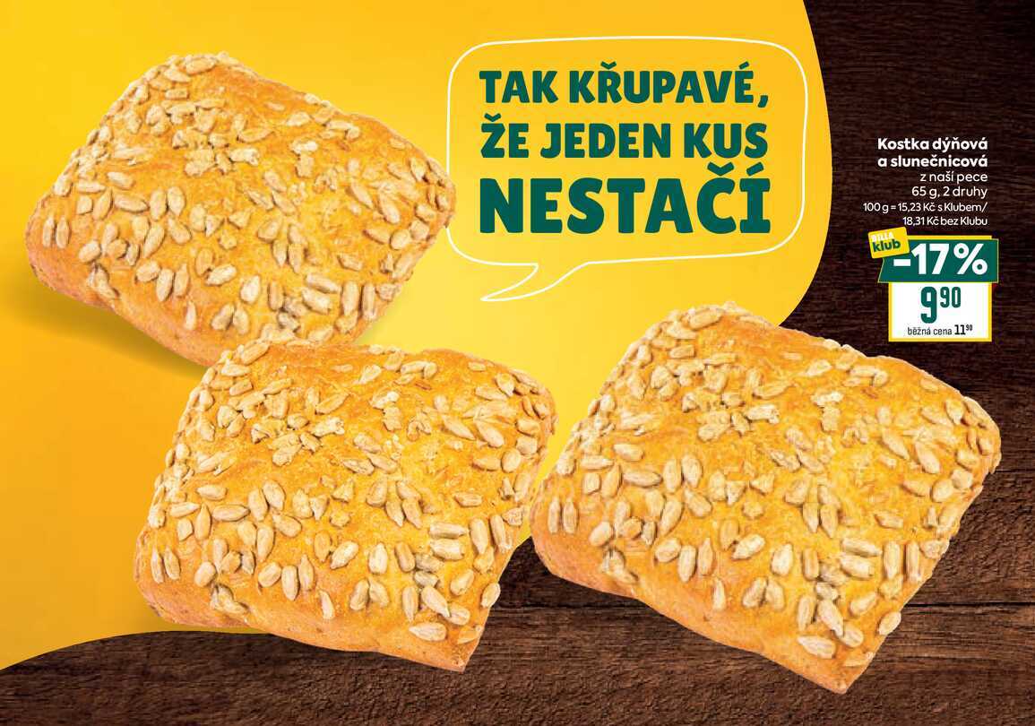 Kostka dýňová a slunečnicová z naší pece 65 g