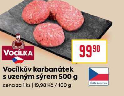 Vocílkův karbanátek s uzeným sýrem 500 g