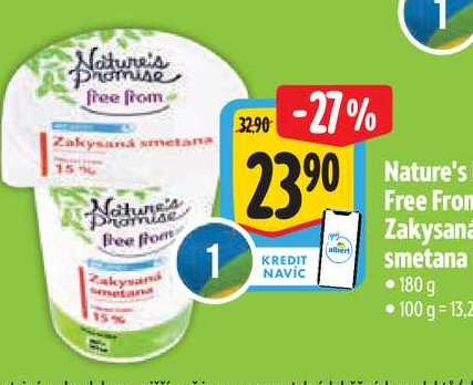 Nature's Free From Zakysana smetana 180 g