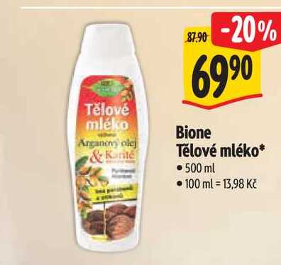 Bione Tělové mléko 500 ml 