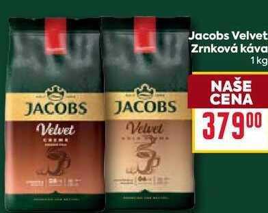 Jacobs Velvet Zrnková káva 1 kg 