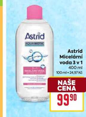 Astrid Micelární voda 3 v 1 400 ml