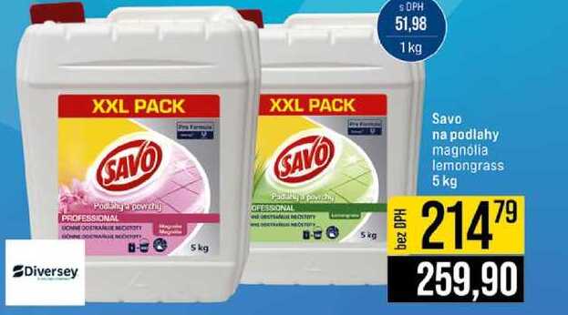Savo na podlahy magnolia lemongrass 5kg 