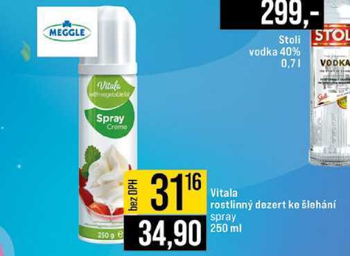 Vitala rostlinný dezert ke šlehání spray 250 ml
