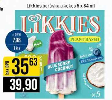 Likkies borůvka a kokos 5 x 84 ml 