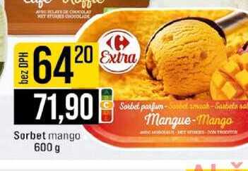 Sorbet mango 600 g 