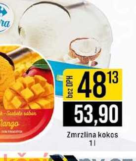 Zmrzlina kokos 1l