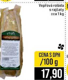 Vepřová roláda s rajčaty cca 1kg 