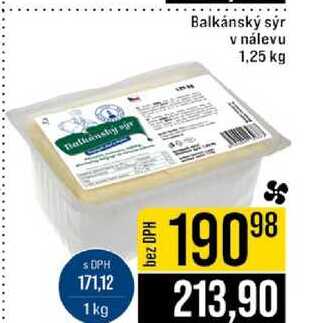 Balkánský sýr v nálevu 1,25 kg 