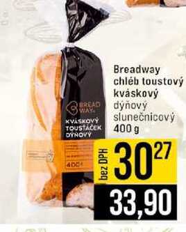 Breadway chléb toustový kváskový 400 g