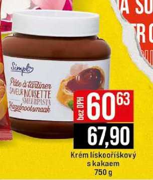 Krém lískooříškový s kakaem 750 g 