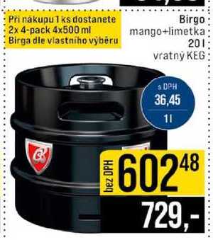 Birgo mango+limetka 20l