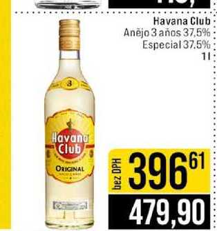 Havana Club Anējo 3 años 37,5% Especial 37.5% 1l