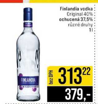 Finlandia vodka Original 40% ochucená 37,5% různé druhy 1l