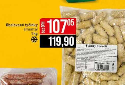 Obalované tyčinky emental 1kg 
