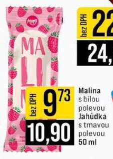 Malina s bilou polevou Jahůdka s tmavou polevou 50 ml 