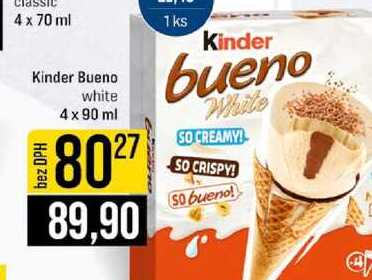 Kinder Bueno white 4 x 90 ml
