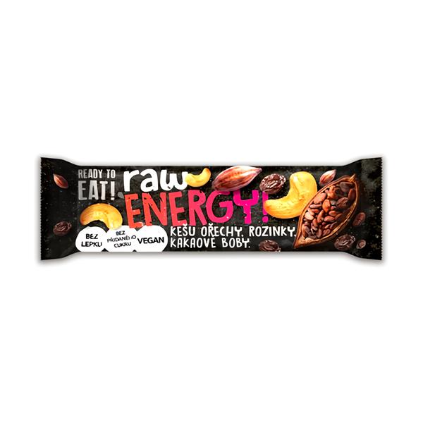 Ready to eat! RAW Energy kešu ořechy, rozinky, kakaové boby