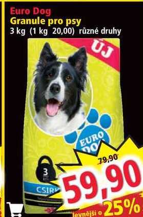 Euro Dog Granule pro psy, 3 kg