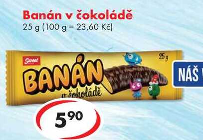 Banán v čokoládě, 25 g 