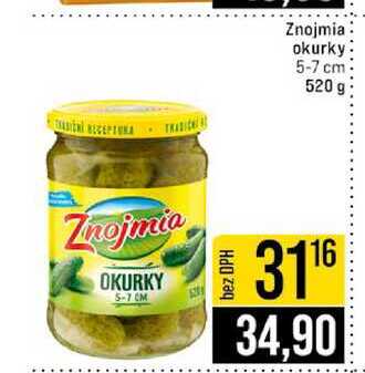 Znojmia okurky 5-7 cm 520 g 