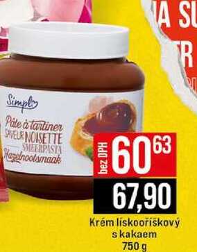 Krém lískooříškový skakaem 750 g 