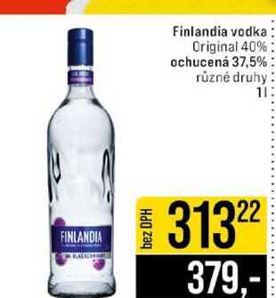 Finlandia vodka Original 40%. ochucená 37,5% různé druhy 1l