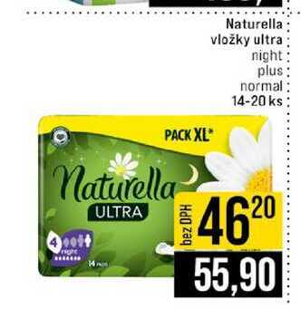 Naturella vložky ultra night plus normal 14-20 ks