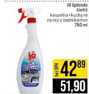 10 Splendo čistič koupelna+kuchyně na rez a vodní kámen 750 ml 
