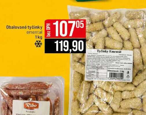 Obalované tyčinky emental 1kg