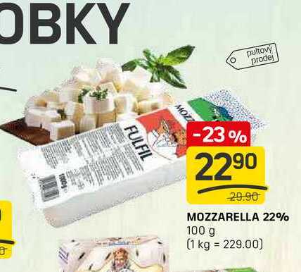 MOZZARELLA 22% 100 g 
