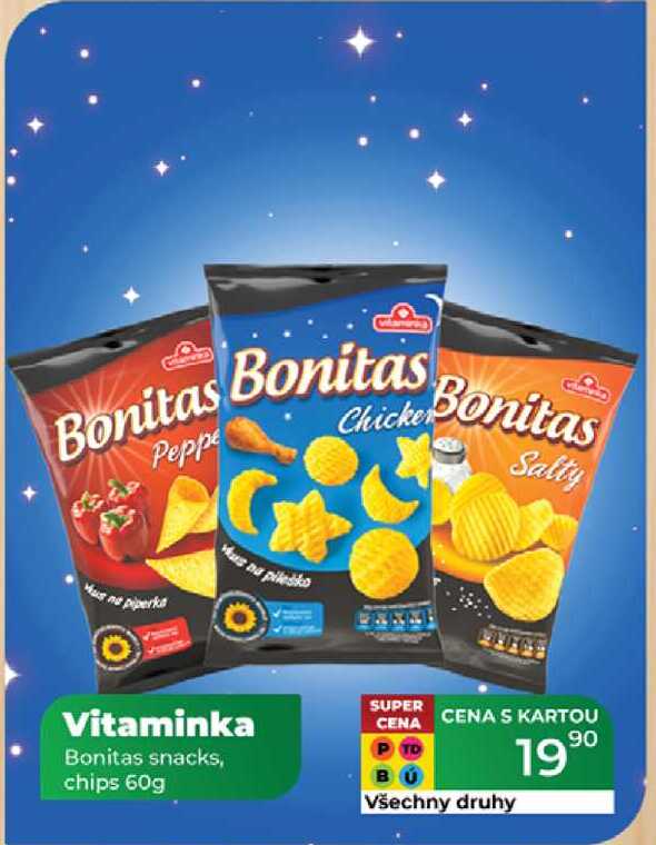 Vitaminka Bonitas snacks, chips 60g  