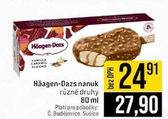 Häagen-Dazs nanuk různé druhy 80 ml 