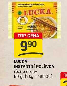 LUCKA INSTANTNÍ POLÉVKA různé druhy 60 g