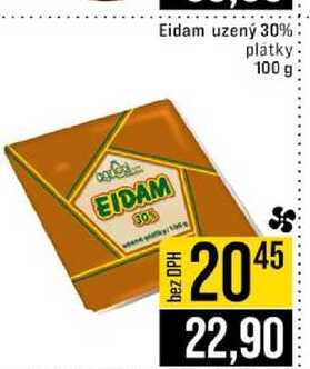 Eidam uzený 30% plátky 100 