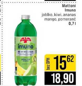 Mattoni Imuno jablko, kiwi, ananas mango, pomeranč 0,7l