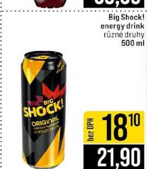Big Shock! energy drink různé druhy 500 ml 