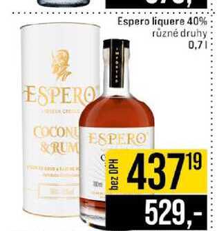Espero liquere 40% různé druhy 0,7l