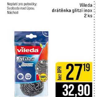 Vileda drátěnka glitzi inox 2 ks 