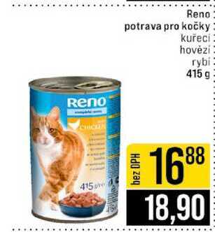 Reno potrava pro kočky kuřecí hovězí Reno rybi 415 g