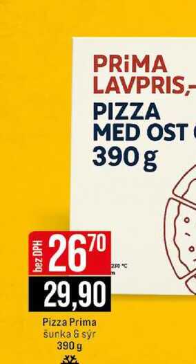 Pizza Prima šunka & sýr 390 g 