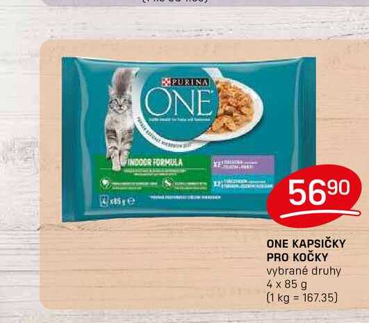 ONE KAPSIČKY PRO KOČKY vybrané druhy 4 x 85 g 