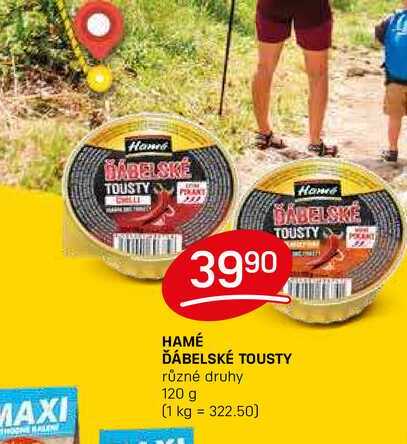 HAMÉ ĎÁBELSKÉ TOUSTY různé druhy 120 g