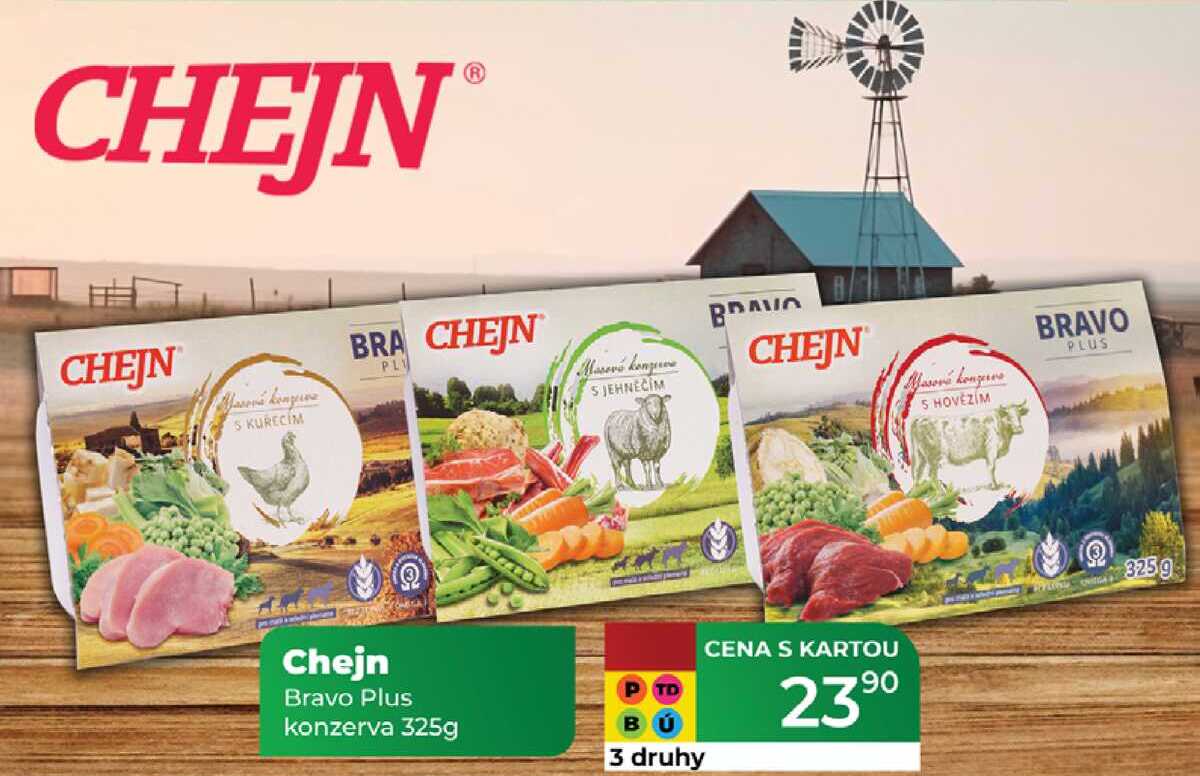 Chejn Bravo Plus konzerva 325g  