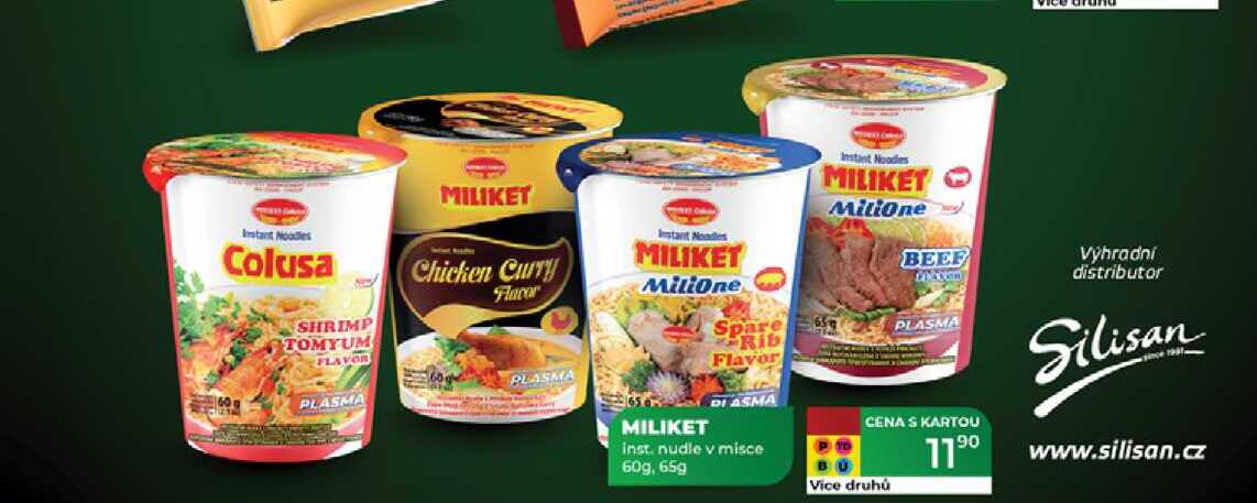 MILIKET inst. nudle v misce 60g, 65g   
